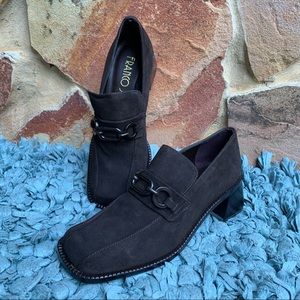 Franco Sarto Black Suede Loafers